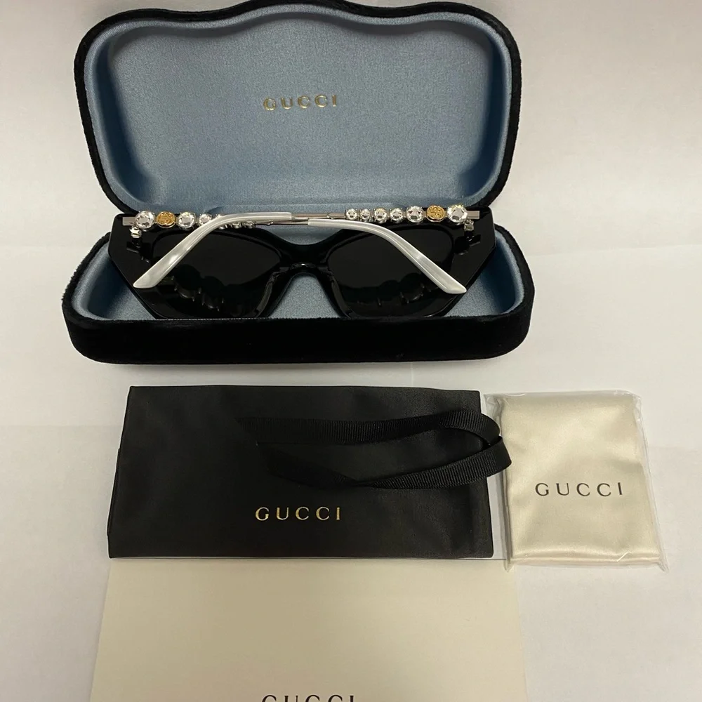 Gucci cat eye crystal sunglasses